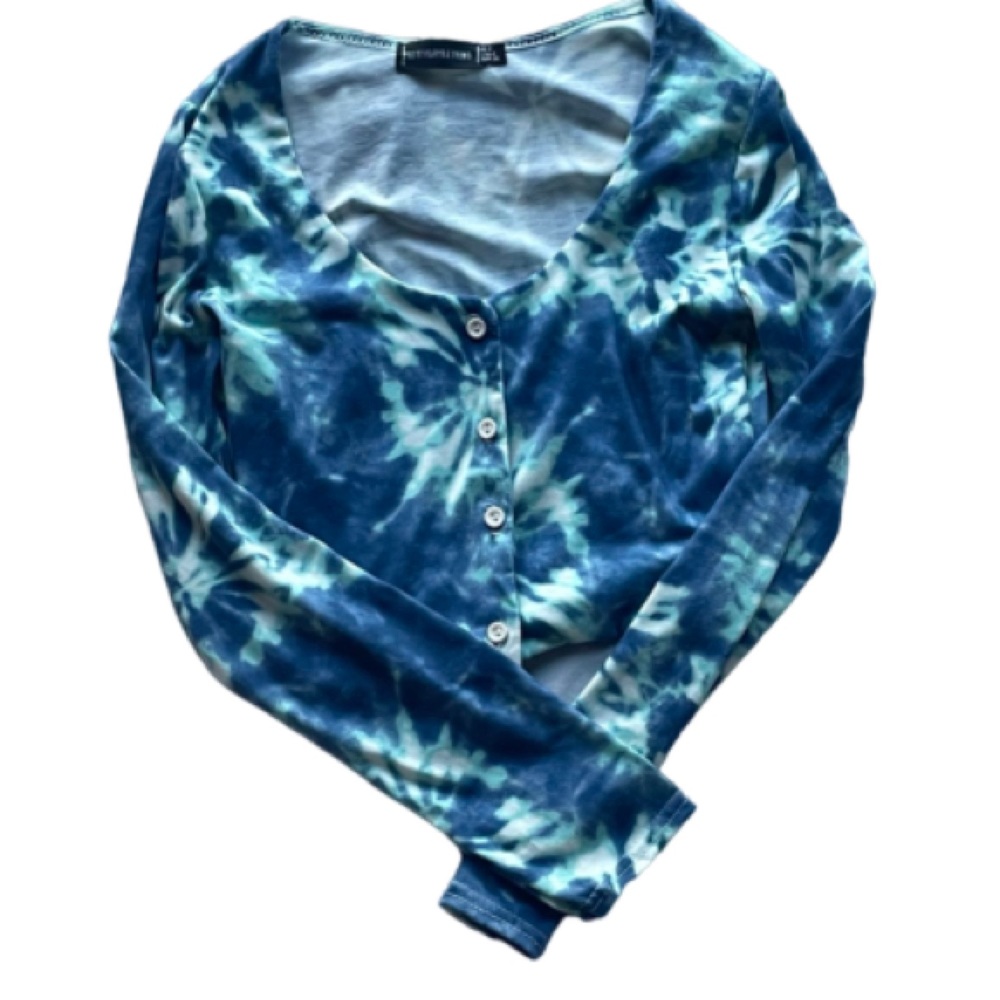 Pretty little thing cropped tie-dye cardigan
